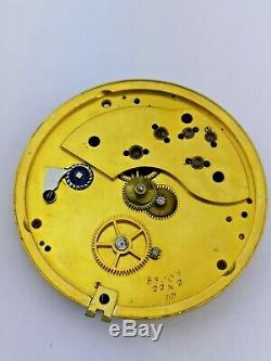 Unusual Up/Down Reverse Fusee Freesprung Pocket Watch Movement (R80)
