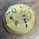 Unusual Very Large Fusee Pocket Watch Movement With 60mm Dial Ticking (u68)