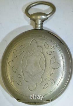 Unusual antique Japy Freres pocket watch. Fancy Jewish dial and fancy movement