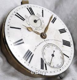 Up Down Dial English Pocket watch movement Thomas Russell (Repair). LIVERPOOL