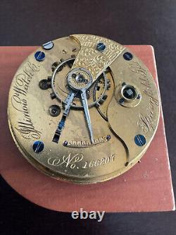 VINTAGE 18 SIZE ILLINOIS POCKET WATCH MOVEMENT GR. 2 KEEPING TIME KWithKS