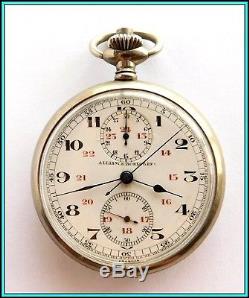 VINTAGE Alliance Horlogerie CHRONOGRAPH, Valjoux Movement 1900/1910 WORKING