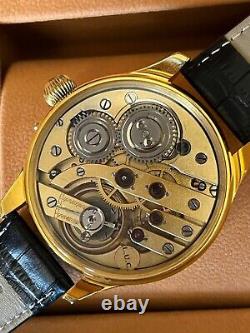 VINTAGE CHOPARD LUC GOLD PLATE MOVEMENT CUSTOM CASE Men Watch With GN ROLEX POUCH