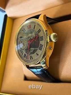 VINTAGE CHOPARD LUC GOLD PLATE MOVEMENT CUSTOM CASE Men Watch With GN ROLEX POUCH