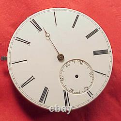 VINTAGE RARE GRADE 43MM H L MATILE 19 j PATENT WINDING POCKET WATCH MOVEMENT