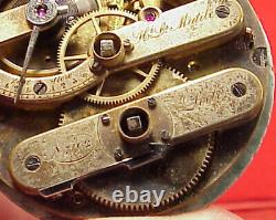 VINTAGE RARE GRADE 43MM H L MATILE 19 j PATENT WINDING POCKET WATCH MOVEMENT