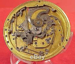 VINTAGE Skeleton French 1/4 Repeater High Grade Movement 52MM Pocket Watch