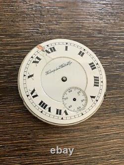 VTG Hampden Watch Co. 2072071 Pocket Watch Movement For Parts/Repair 17J 53.02g