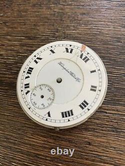 VTG Hampden Watch Co. 2072071 Pocket Watch Movement For Parts/Repair 17J 53.02g