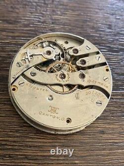 VTG Hampden Watch Co. 2072071 Pocket Watch Movement For Parts/Repair 17J 53.02g