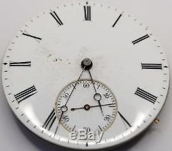 Vacheron Constantin Pocket Watch Movement Lever key wind set ticking F2401
