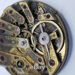 Vacheron Constantin Pocket Watch Movement Lever key wind set ticking F2401
