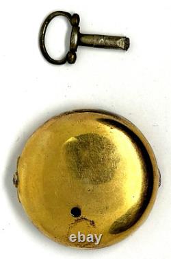 Verge Fusee Pocket Watch Movement Gabriel D. Clark Baltimore Working #746