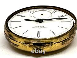 Verge Fusee Pocket Watch Movement Gabriel D. Clark Baltimore Working #746