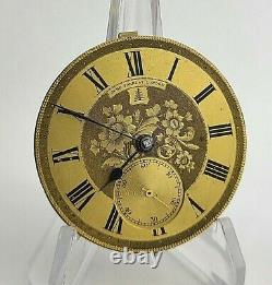 Verge Fusee Pocket Watch Movement Ornate John Forrest London 24s Working