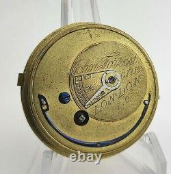 Verge Fusee Pocket Watch Movement Ornate John Forrest London 24s Working
