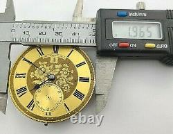 Verge Fusee Pocket Watch Movement Ornate John Forrest London 24s Working