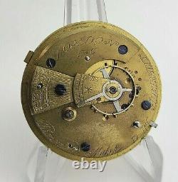 Verge Fusee Pocket Watch Movement Ornate John Forrest London 24s Working