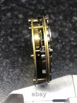 Verge Fusee Repeater Pocket Watch Movement Two Hammers Spares or Repair 37mm