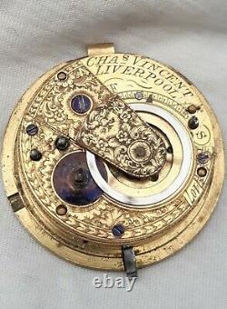 Verge Pocket Watch Movement. FULL WORKING ORDER Inc. Key 1800s. Liverpool