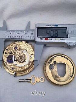 Verge Pocket Watch Movement. FULL WORKING ORDER Inc. Key 1800s. Liverpool