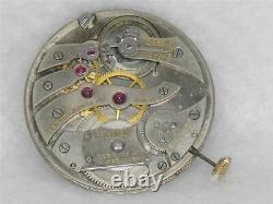 Very Rare 39mm Touchon 17 Jewel Nickel 2.5mm Th. Pocket Watch Movement, Running