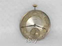 Very Rare 39mm Touchon 17 Jewel Nickel 2.5mm Th. Pocket Watch Movement, Running