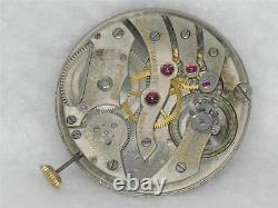 Very Rare 39mm Touchon 17 Jewel Nickel 2.5mm Th. Pocket Watch Movement, Running