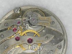 Very Rare 39mm Touchon 17 Jewel Nickel 2.5mm Th. Pocket Watch Movement, Running