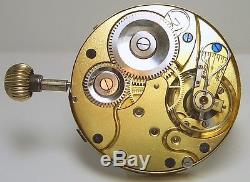 Very nice Pocket watch movement hands and dial stem at three o'clock