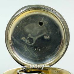 Victorian Antique Silver Waltham Movement Pocket Watch Birmingham 1883 G. W. O