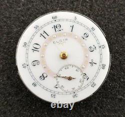 Vintage 0 Size Elgin Fancy Dial Pocket Watch Movement Grade 320