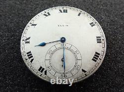 Vintage 12 Size Elgin G. M. Wheeler Pocket Watch Movement Grade 452 Running