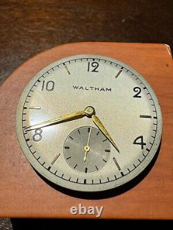 Vintage 12 Size Waltham Pocket Watch Movement Colonial R Keeping Time 21 Jewel