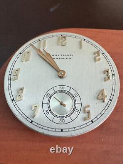 Vintage 12 Size Waltham Premier Crescent St. Colonial Pocket Watch Movement