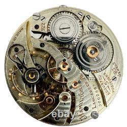 Vintage 12s 1925 Hamilton Star Dial 23 Jewel Pocket Watch Movement 922 USA