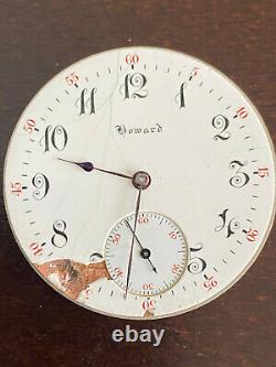 Vintage 12s E. Howard Pocket Watch Movement, Gr. Series 7, Running Great, Year 1911