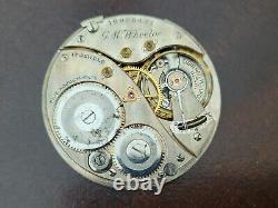 Vintage 12s Elgin G. M. Wheeler Pocket Watch Movement Grade 441 Of 17j