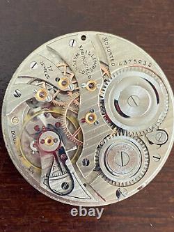 Vintage 12s Illinois Pocket Watch Movement, Gr. 405, Running Great, Year 1923