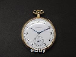 Vintage 14k Solid Yellow Gold Hamilton 12s Pocket watch 45mm 914 Movement