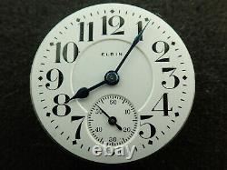Vintage 16 Size Elgin B. W. Raymond Pocket Watch Movement Not Running