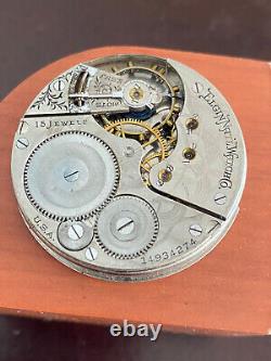 Vintage 16 Size Elgin Pocket Watch Movement, Gr. 312, Bad Staff, Fancy Dial