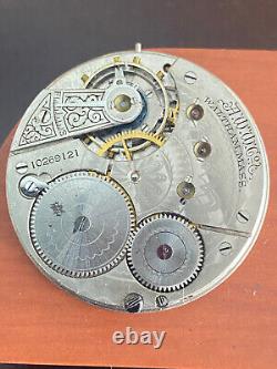 Vintage 16 Size Waltham Pocket Watch Movement, Gr. A. W. W. Co. Bad Staff, Fancy Dial