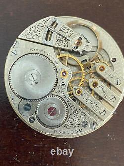 Vintage 16s Elgin Pocket Watch Movement, Gr. 241,3 Finger Bridge, Runs Good