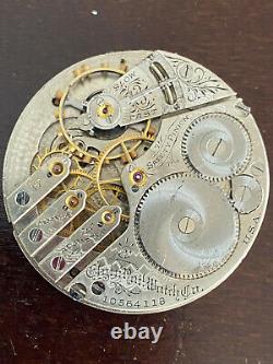 Vintage 16s Elgin Pocket Watch Movement, Gr. 244, Running Great, Year 1904