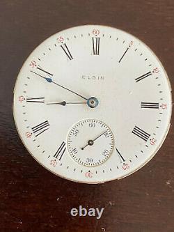 Vintage 16s Elgin Pocket Watch Movement, Gr 312, Keeping Time, Year 1912