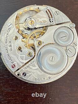 Vintage 16s Elgin Pocket Watch Movement, Gr. 387, Running Good, Year 1922