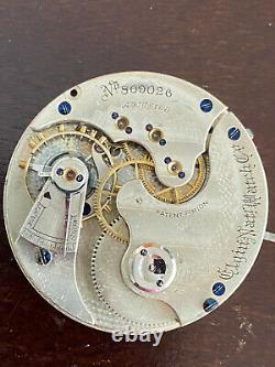 Vintage 16s Elgin Pocket Watch Movement, Gr. 4, Model 3, Keeping Time, Railroad