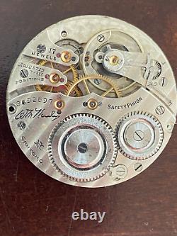 Vintage 16s Hampden Pocket Watch Movement, Gr. Wm. Mckinley, Running Good