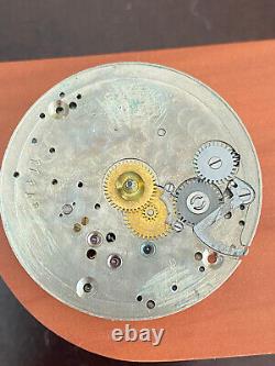 Vintage 16s Illinois Pocket Watch Movement, Gr. 183, Keeping Time, Getty Model 4